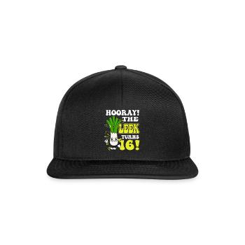 16ème jour BHooray Le poireau a 16 ans - Casquette snapback - noir/noir - Devant