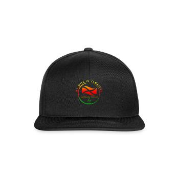 Chemise jamaïcaine, ma femme est un t-shirt drôle de drapeau jamaïcain - Casquette snapback - noir/noir - Devant