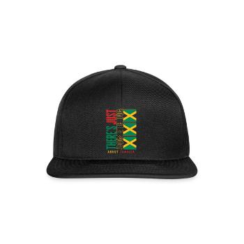 Jamaika-Hemd, da ist einfach was dran - Snapback Cap - Schwarz/Schwarz - Vorne