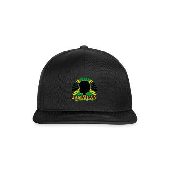 Jamaika Hemd, jamaikanisches Queen Muttertagsgeschenk - Snapback Cap - Schwarz/Schwarz - Vorne