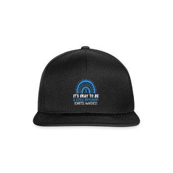 It's Okay Rainbow Blue November Diabetes Awareness - Snapback Cap - Schwarz/Schwarz - Vorne