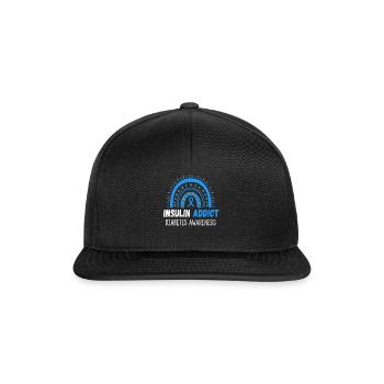 Blue November Insulin Diabetes Awareness Month - Snapback Cap - Schwarz/Schwarz - Vorne