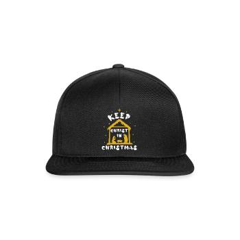 Christ In Christmas December 2022 Jesus - Snapback Cap - Schwarz/Schwarz - Vorne