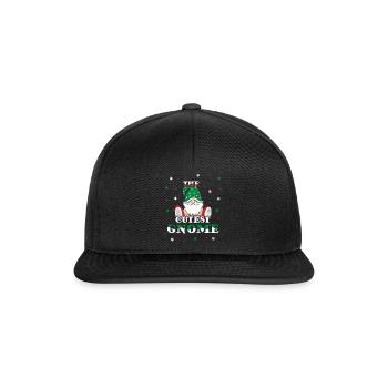 December Cutest Gnome Love Christmas - Snapback Cap - black/black - Front