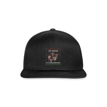 December Happy Birth Ugly Christmas Day Go Jesus - Snapback Cap - Schwarz/Schwarz - Vorne