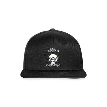 Keep Christ In Christmas December 2022 Jesus - Snapback Cap - Schwarz/Schwarz - Vorne