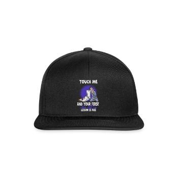 Touch Me And Your First Jiu Jitsu Lesson Is Free - Snapback Cap - black/black - Front