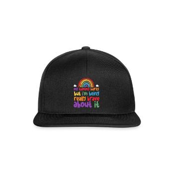 My Tummy Hurts But I'm Being Really Brave About It - Snapback Cap - black/black - Front