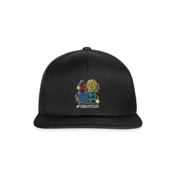 Pattern Therapist Massage Love Christmas - Snapback Cap - Schwarz/Schwarz - Vorne