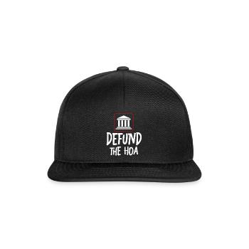 Defund The HOA - Casquette snapback - noir/noir - Devant