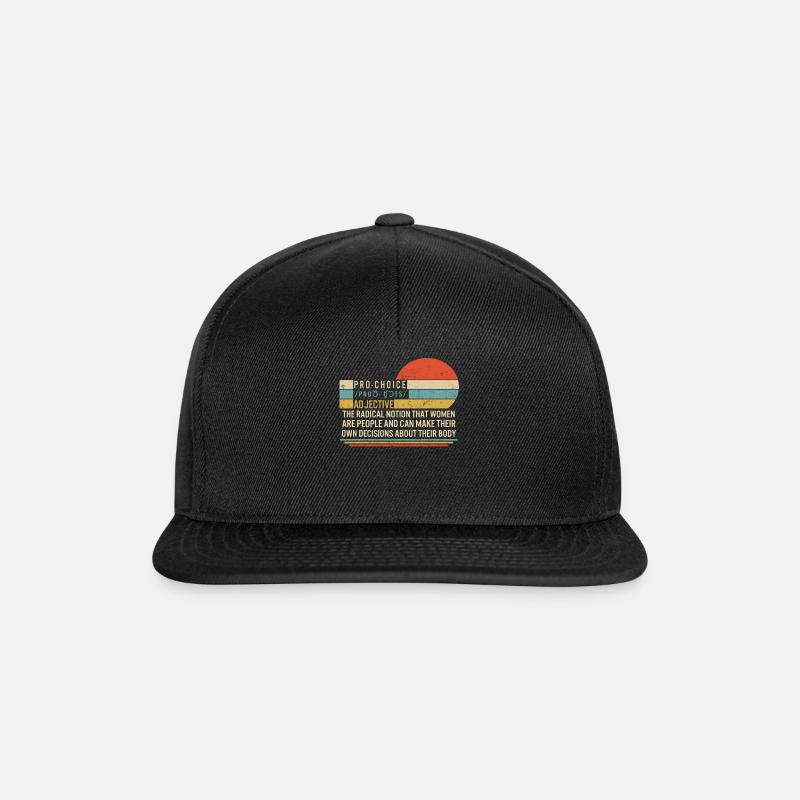 Pro Choice Definition TShirt, Pro Choice Shirt, - Snapback Cap - Schwarz/Schwarz