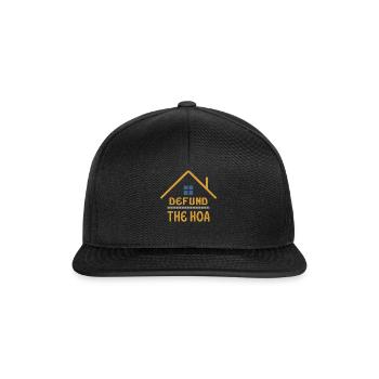 Defund The HOA - Casquette snapback - noir/noir - Devant