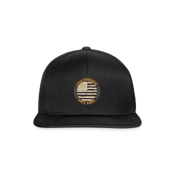 Deployed Care Package Shirt, Love Freedom Hate - Snapback Cap - black/black - Front