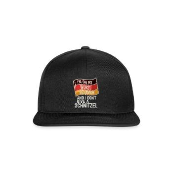 Je suis sur mon comportement de saucisse - Casquette snapback - noir/noir - Devant