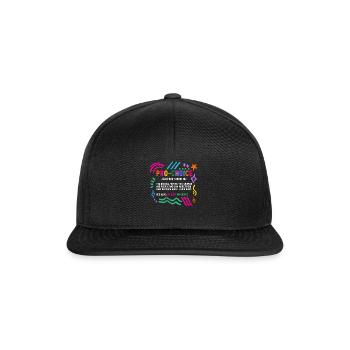 Pro Choice Shirt, Pro Choice Definition Funny Tee - Snapback Cap - Schwarz/Schwarz - Vorne
