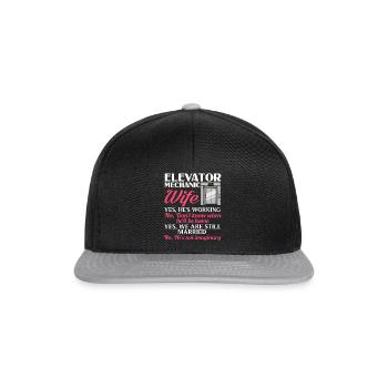 Technicien de système d’ascenseur Femme Ascenseur élévateur - Casquette snapback - noir/gris - Devant