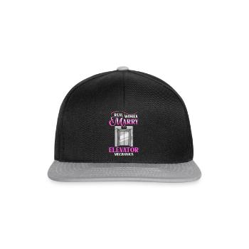 Technicien de système d’ascenseur Femme Ascenseur élévateur - Casquette snapback - noir/gris - Devant