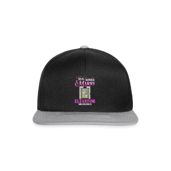 Technicien de système d’ascenseur Femme Ascenseur élévateur - Casquette snapback - noir/gris - Devant