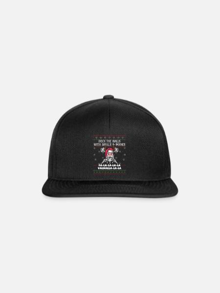 Hässlicher Dezember Santa Viking Nordisch Hässliche Weihnachten - Snapback Cap - Schwarz/Schwarz