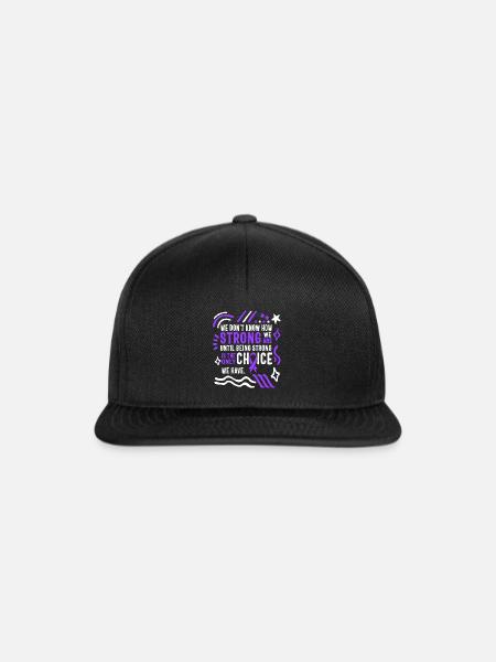 Shirt zur Sensibilisierung für häusliche Gewalt, stark sein - Snapback Cap - Schwarz/Schwarz