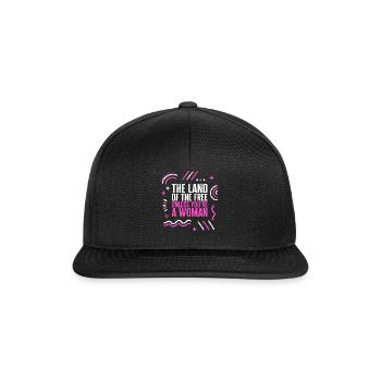 Pro Choice Shirt, Land Of The Free Unless A Woman - Snapback Cap - black/black - Front