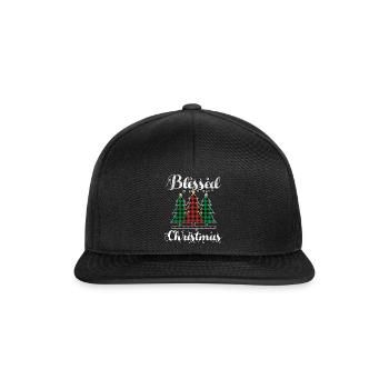Élément de Noël Décembre Plaid Noël béni - Casquette snapback - noir/noir - Devant