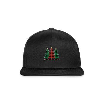 Drôles d’éléments de Noël Décembre Plaid Noël - Casquette snapback - noir/noir - Devant