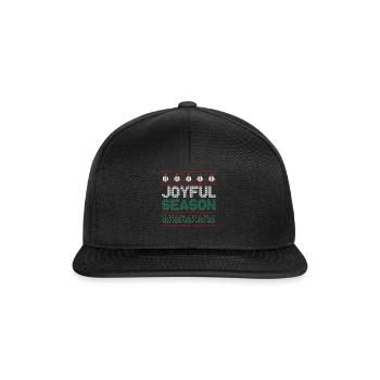 Santa Ugly Dezember Fröhliche Jahreszeit Hässliche Weihnachten - Snapback Cap - Schwarz/Schwarz - Vorne