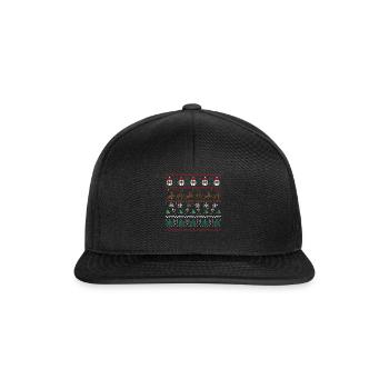 Cute Santa Ugly December Holiday Ugly Christmas - Snapback Cap - black/black - Front