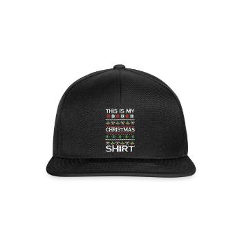 Schnee hässlich Dezember Urlaub hässlich Das mein Weihnachten - Snapback Cap - Schwarz/Schwarz - Vorne