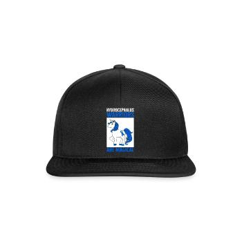 Hydrocephalus Awareness Shirt, Krieger sind - Snapback Cap - Schwarz/Schwarz - Vorne
