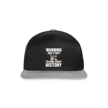 Geschichte Lehrer Lektion Professor Historiker - Snapback Cap - Schwarz/Grau - Vorne