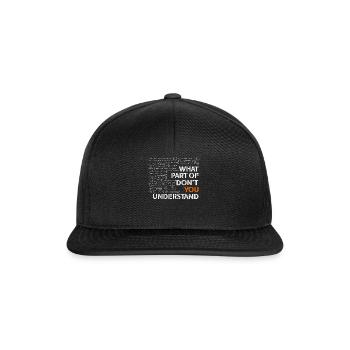 Quelle partie de Ne comprenez-vous pas - Casquette snapback - noir/noir - Devant