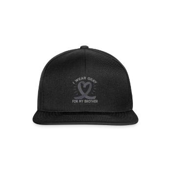 Month May Gray Ribbon Brain Cancer Awareness - Snapback Cap - black/black - Front