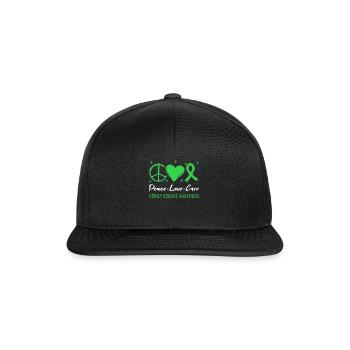 En mars, portez le Mois de la sensibilisation à la maladie des reins verts - Casquette snapback - noir/noir - Devant