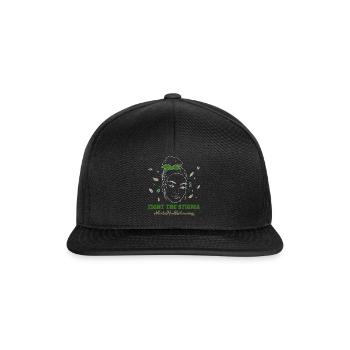 In May Wear Green Mental Health Awareness Month - Snapback Cap - Schwarz/Schwarz - Vorne