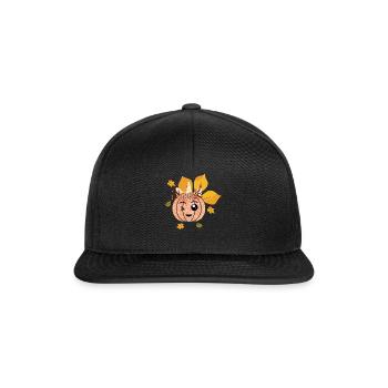 Unicorn Pumpkin Fall Thanksgiving Season Autumn - Snapback Cap - black/black - Front