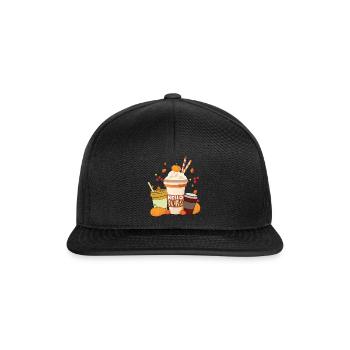 Spice Pumpkin Drink Thanksgiving Season Autumn - Snapback Cap - Schwarz/Schwarz - Vorne