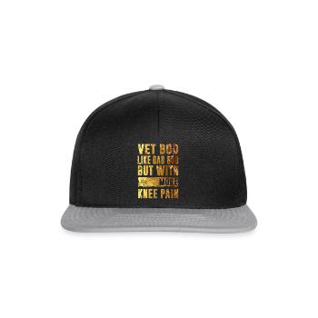 Vet Bod comme un papa Bod mais avec plus de douleur au genou - Casquette snapback - noir/gris - Devant