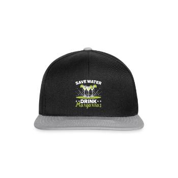 Save Water Drink Margarita Alcoholic Cocktail - Snapback Cap - black/grey - Front