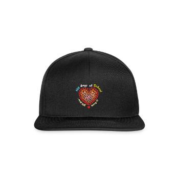 Lehrer Schüler 100. Tag Liebhaber 100 Tage Schule - Snapback Cap - Schwarz/Schwarz - Vorne