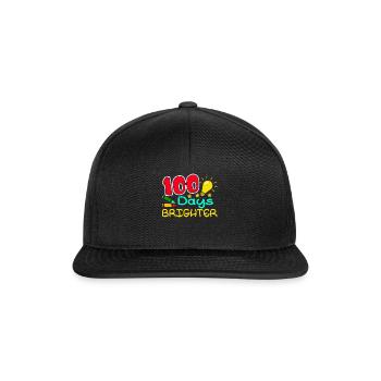 Élève 100e jour plus lumineux 100 jours d’école - Casquette snapback - noir/noir - Devant