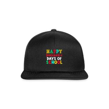 Math Student Happy 100th Day 100 Days Of School - Snapback Cap - black/black - Front