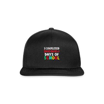 100e jour de mathématiques terminé 100 jours d’école - Casquette snapback - noir/noir - Devant
