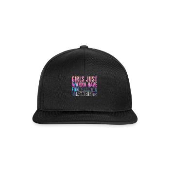 Girls Just Wanna Have Fundamental Human Rights - Snapback Cap - black/black - Front