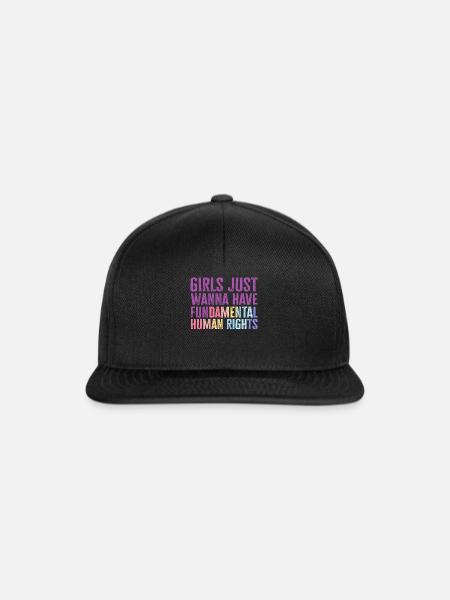 Girls Just Wanna Have Fundamental Human Rights - Snapback Cap - Schwarz/Schwarz