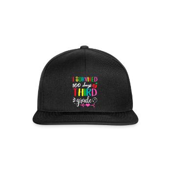 100e jour a survécu à la 3e année 100 jours d’école - Casquette snapback - noir/noir - Devant