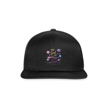 Citation religieuse Don chrétien - Casquette snapback - noir/noir - Devant