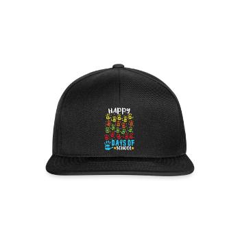 Mains Étudiant heureux 100e jour 100 jours d’école - Casquette snapback - noir/noir - Devant
