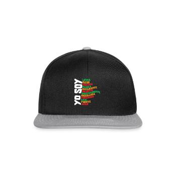 Mexicana Shirt, Yo Soy Latina Empowered Women - Snapback Cap - black/grey - Front